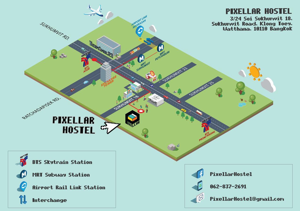 Pixellar Hostel Bangkok Exterior photo